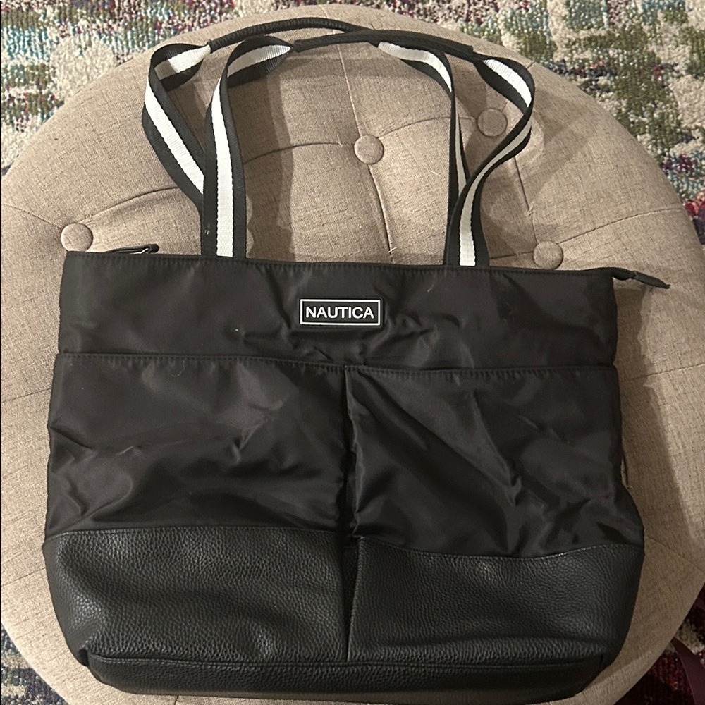 Nautica Black and White Women's Tote Bag
